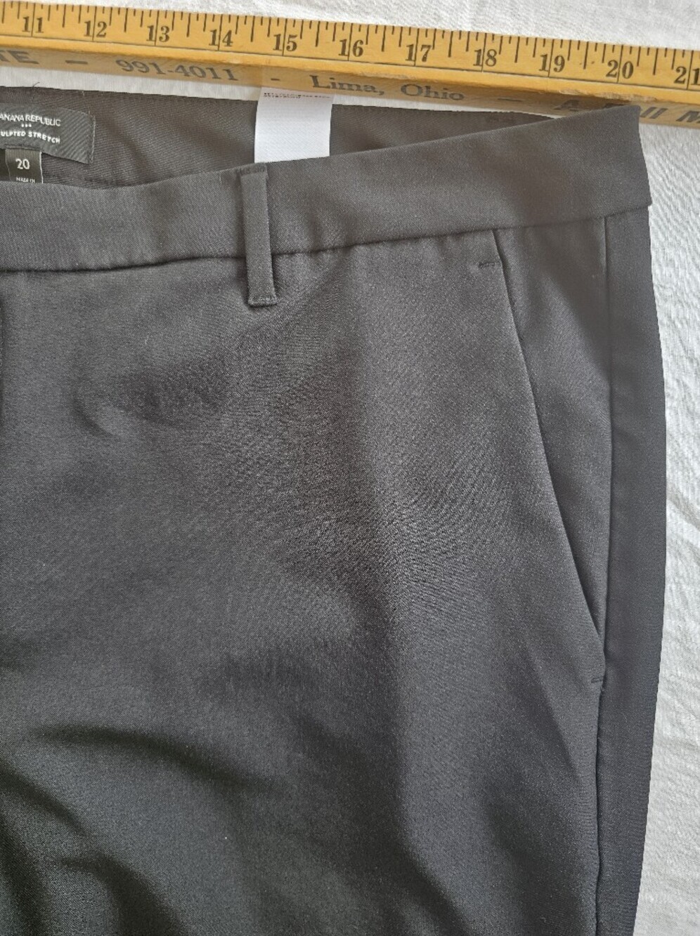 Banana Republic Black Flat Front Pants Size 20 - Picture 4 of 9
